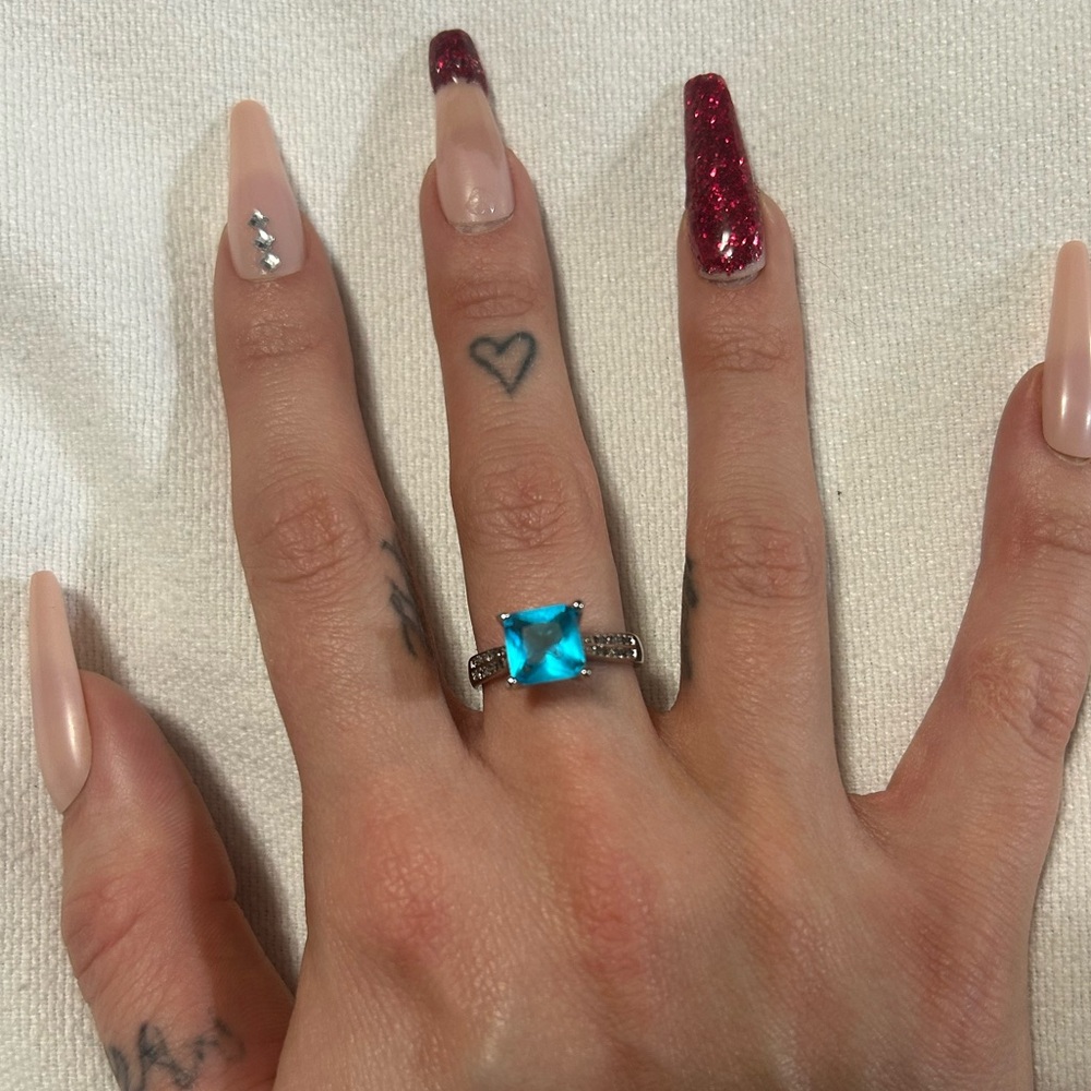 Blue crystal ring #jewellery